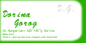 dorina gorog business card